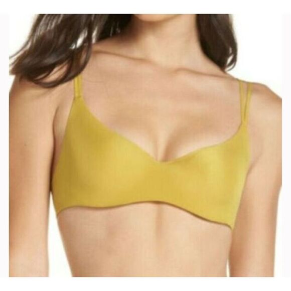Free People Intimately Zoey Underwire Bra in Yellow Marsh 32C $48 - Picture 1 of 5